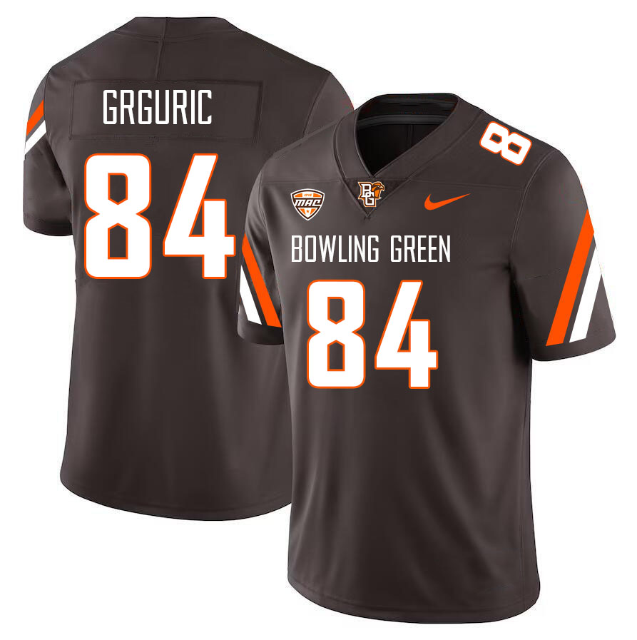 Bowling Green Falcons #84 Dom Grguric College Football Jerseys Stitched Sale-Brown